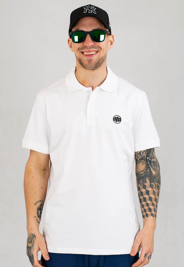 T-shirt Polo Pit Bull Jersey Small Logo biały