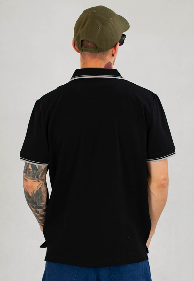 T-shirt Polo Pit Bull Regular Logo Stripes czarny
