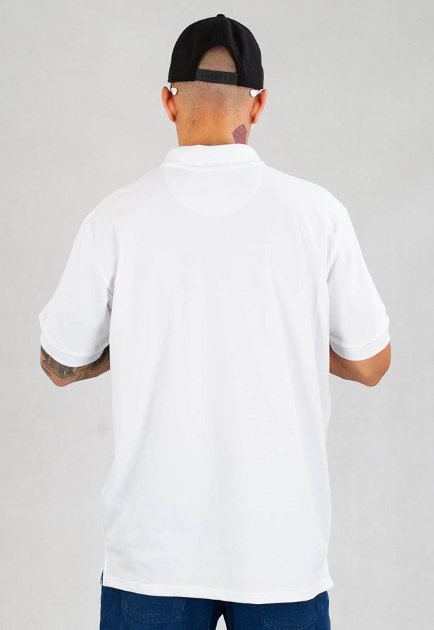 T-shirt Polo Prosto Cork biały