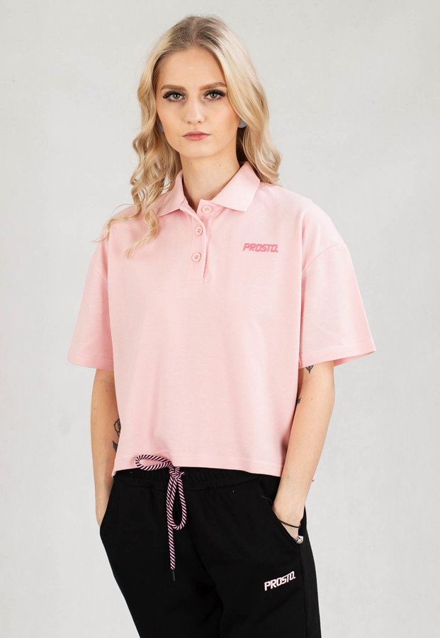 T-shirt Polo Prosto Iga jasny różowy 