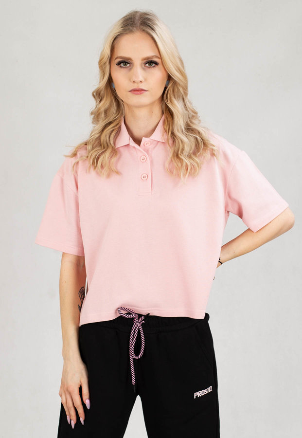 T-shirt Polo Prosto Iga jasny różowy 