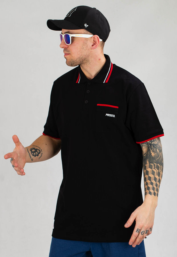 T-shirt Polo Prosto Mods czarny