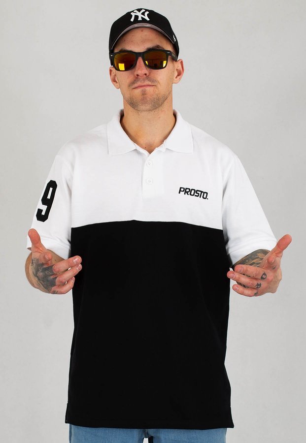 T-shirt Polo Prosto Woods czarny