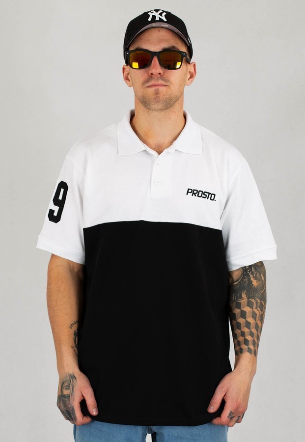 T-shirt Polo Prosto Woods czarny