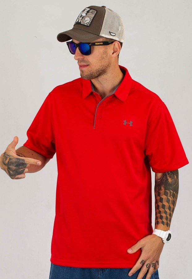 T-shirt Polo Under Armour Tech Polo czerwony