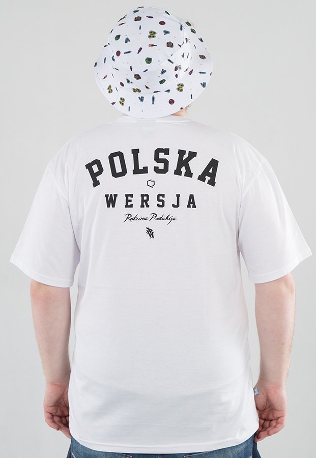 T-shirt Polska Wersja PW Godło biały