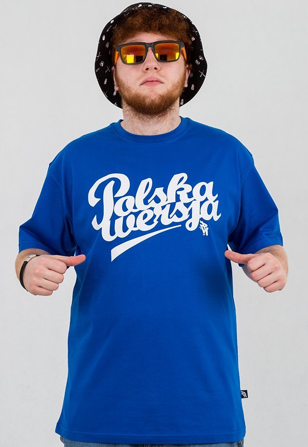 T-shirt Polska Wersja PW Name niebieski