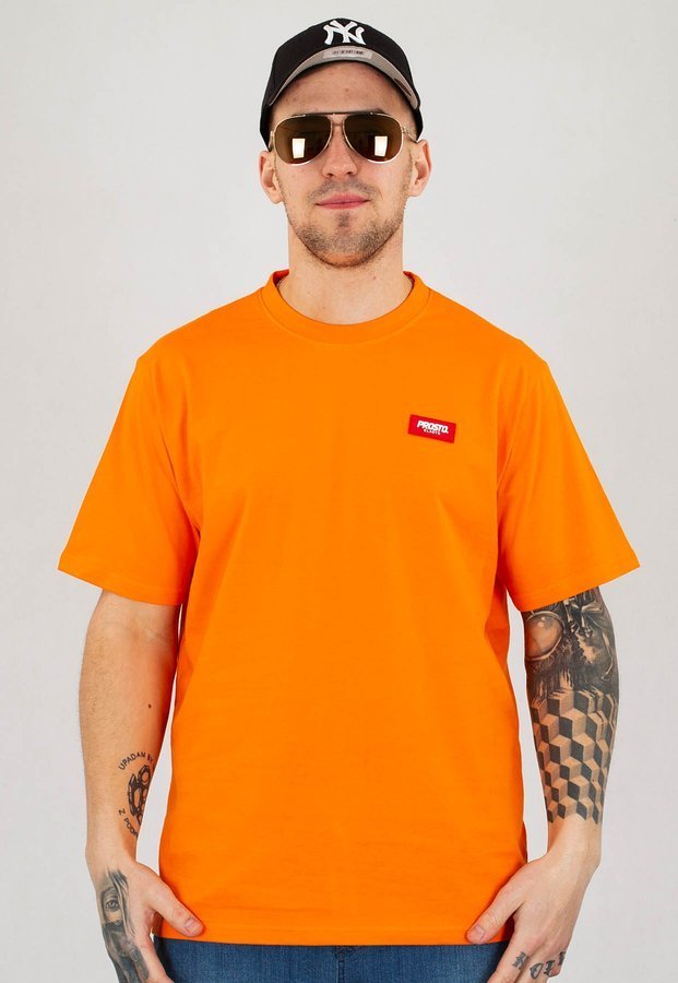 T-shirt Prosto Basic Gum pomarańczowy