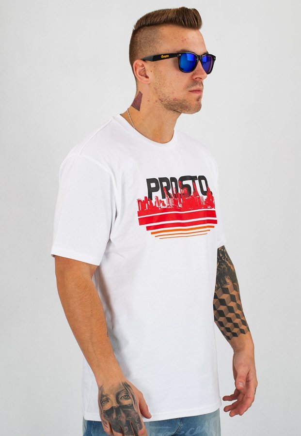 T-shirt Prosto City biały