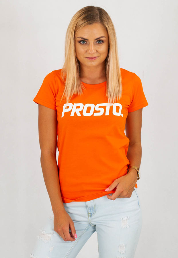 T-shirt Prosto Classy pomarańczowy