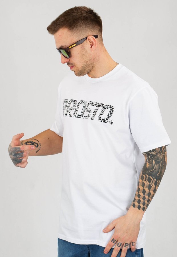 T-shirt Prosto Darkbrick biały