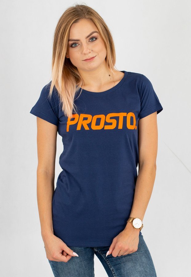 T-shirt Prosto Duster granatowy