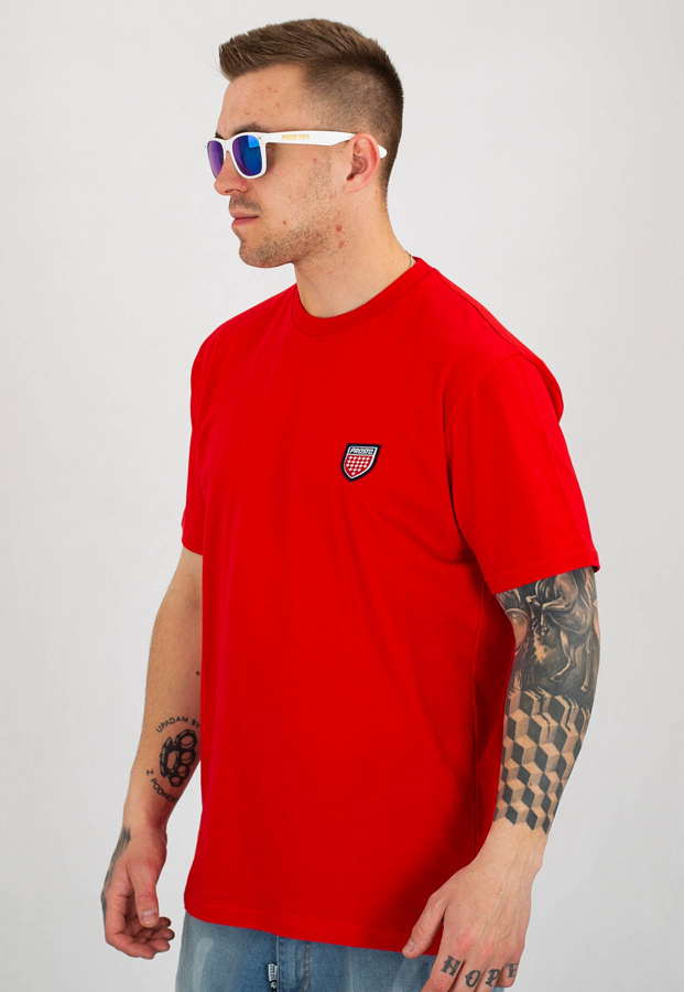 T-shirt Prosto Jacquard czerwony