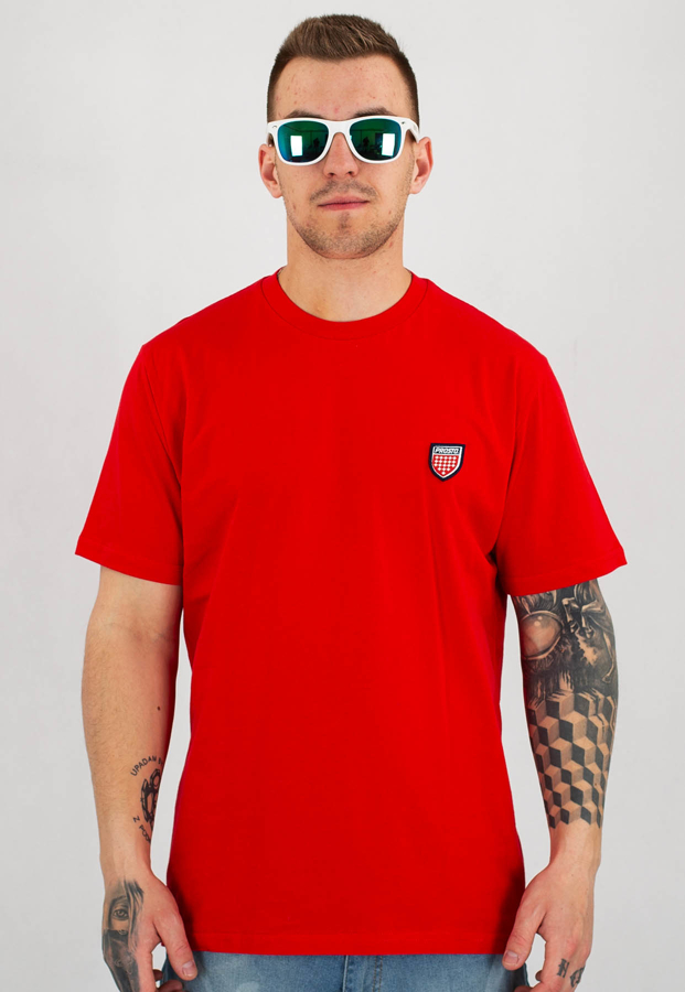 T-shirt Prosto Jacquard czerwony