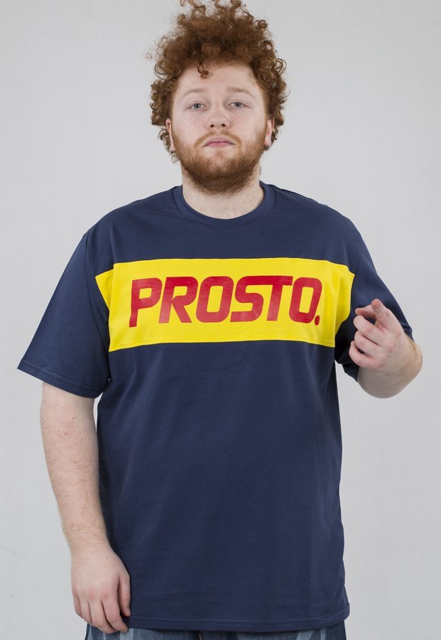 T-shirt Prosto Levels granatowy