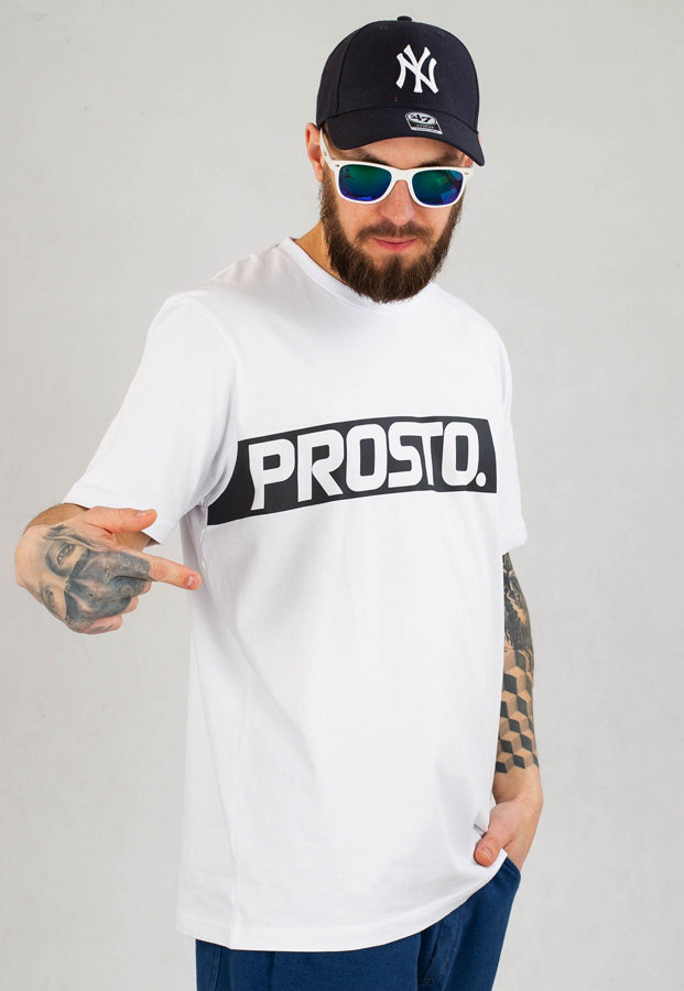 T-shirt Prosto Logstri biały