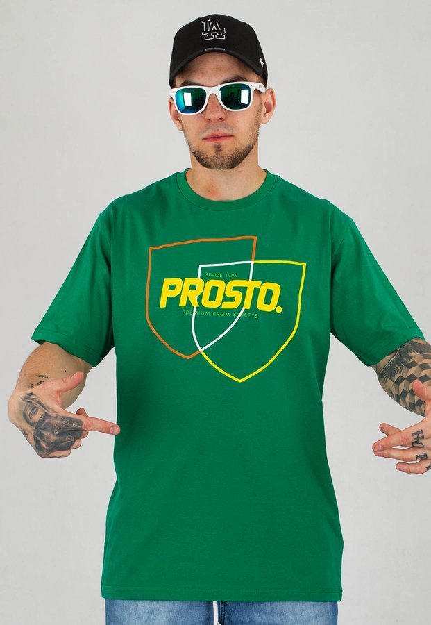 T-shirt Prosto Mast ciemno zielony