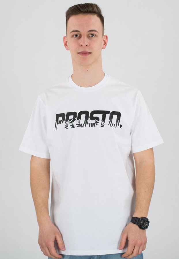 T-shirt Prosto Palm biały