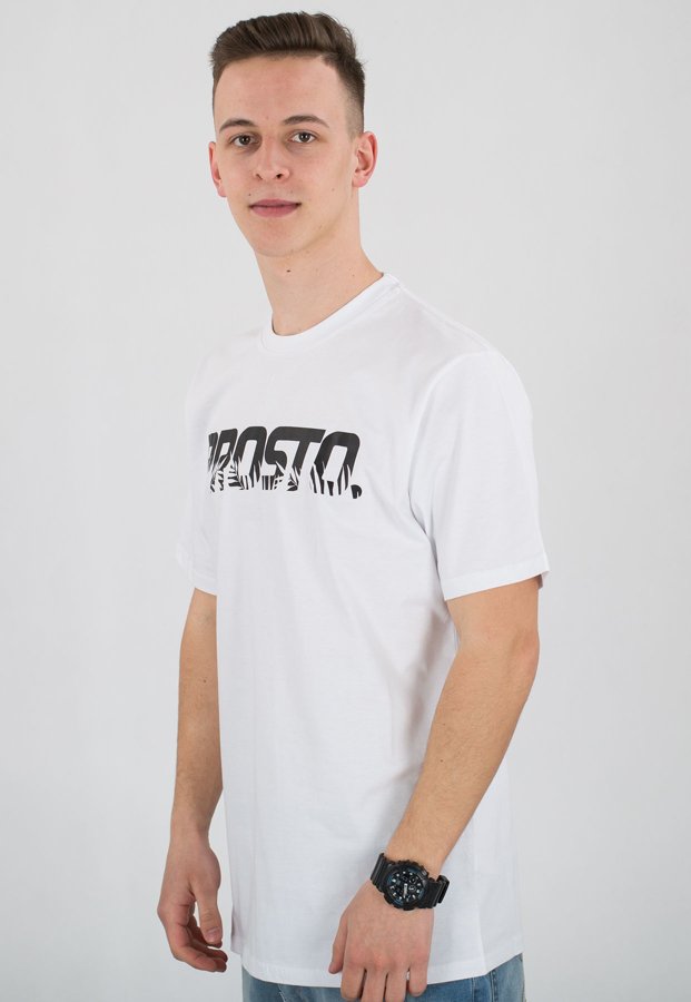 T-shirt Prosto Palm biały