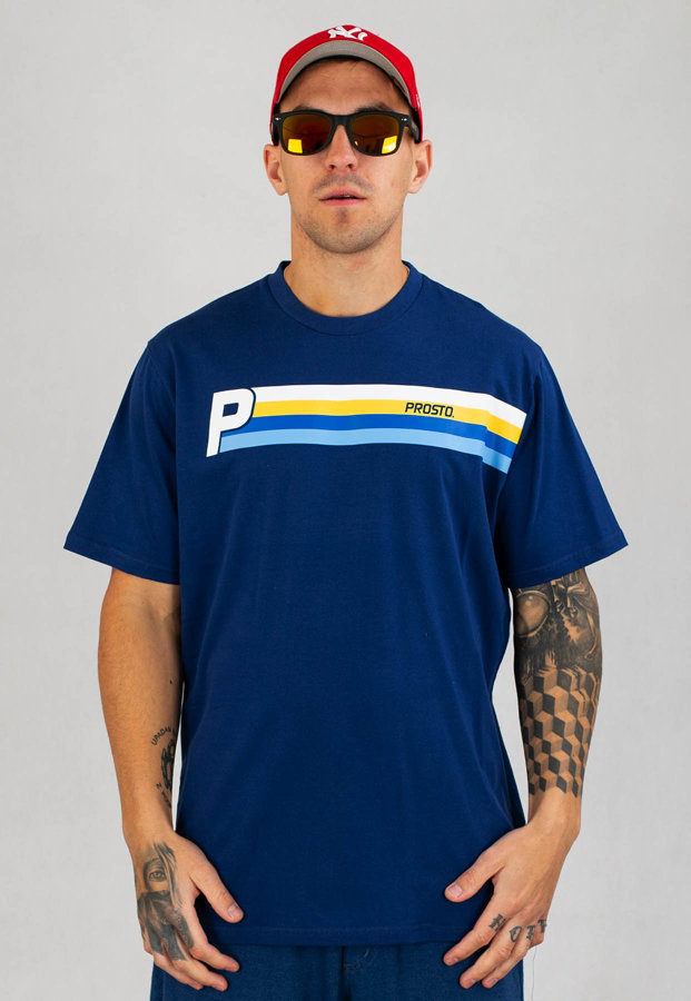 T-shirt Prosto Piline ciemno niebieski