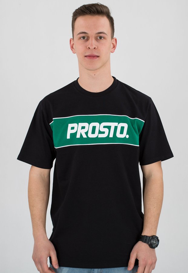 T-shirt Prosto Piping czarny