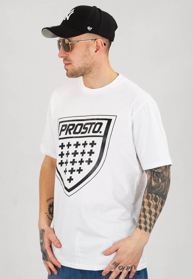 T-shirt Prosto Shield XX biały