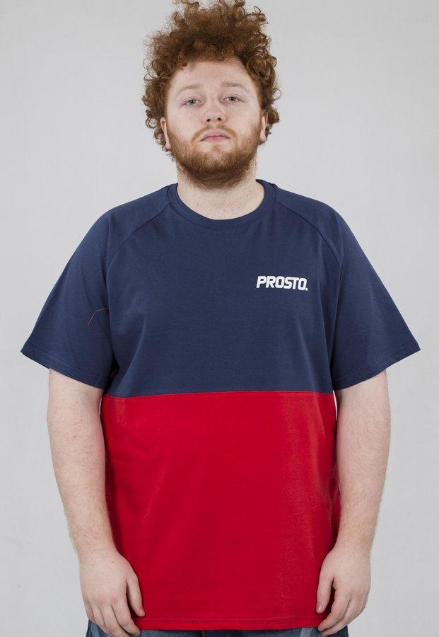 T-shirt Prosto Switch granatowo czerwony