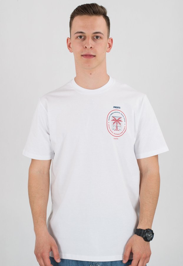 T-shirt Prosto Travel biały