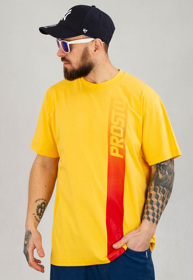 T-shirt Prosto Wagen żółta