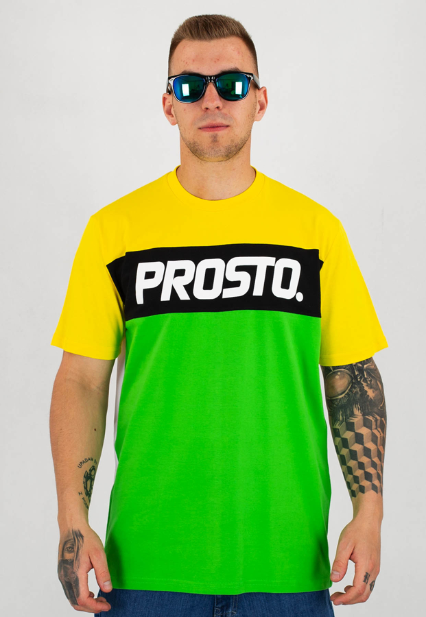 T-shirt Prosto XXX II zielono żółty