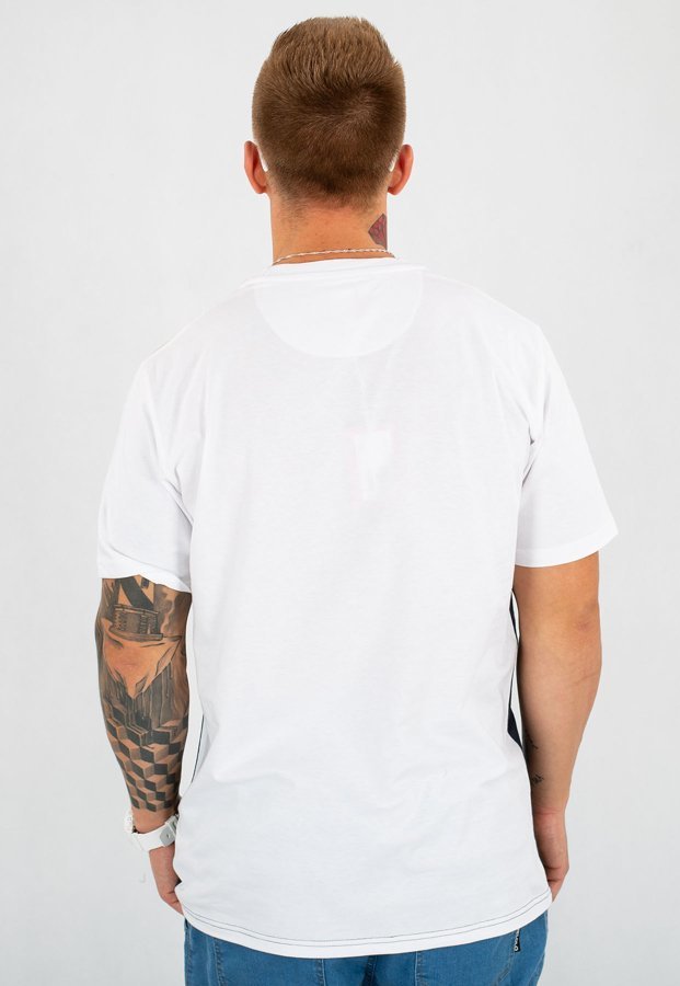 T-shirt Prosto XXXX granatowo biały