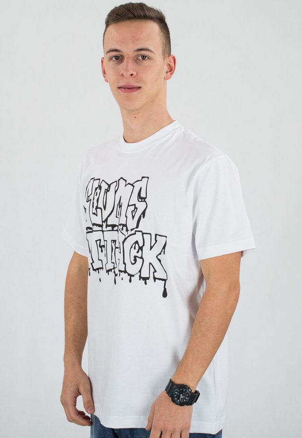 T-shirt RPS Rysiu Peja Solufka Old Logo Mono biały