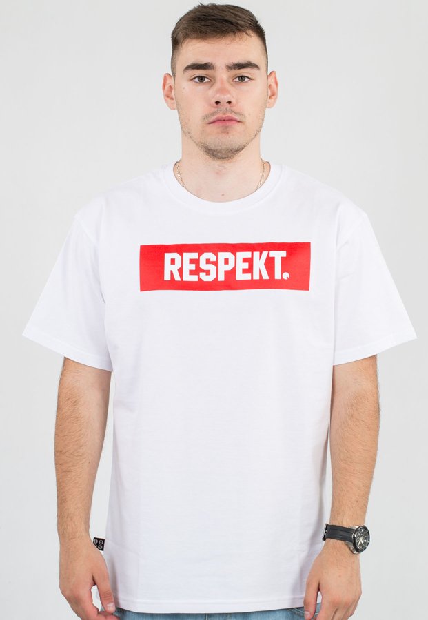 T-shirt Respekt Frame biały