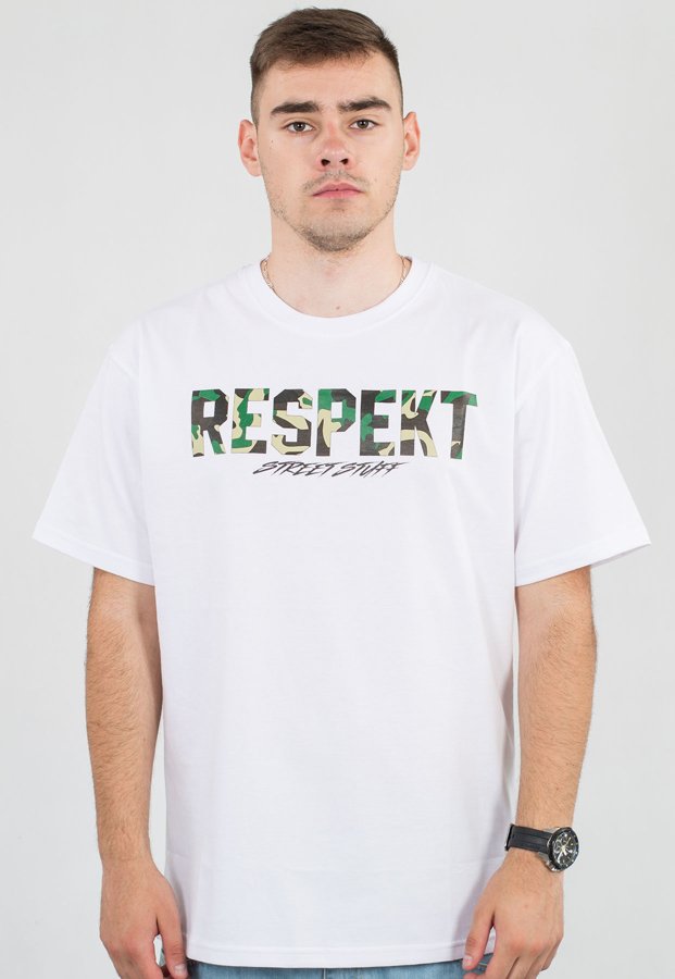T-shirt Respekt Moro biały