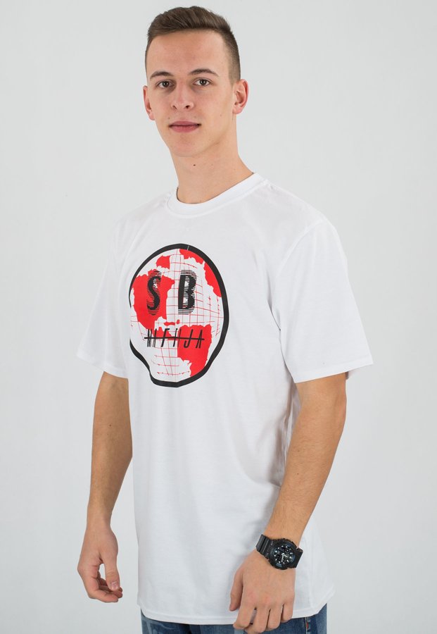 T-shirt SB Maffija Global Expansion biały
