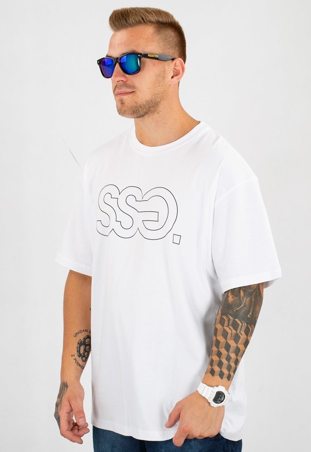 T-shirt SSG Classic Outline biały