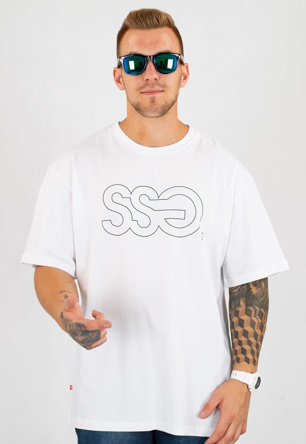 T-shirt SSG Classic Outline biały