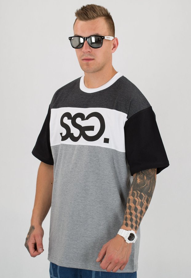 T-shirt SSG Gray SSG szzary dół + ciemno szary