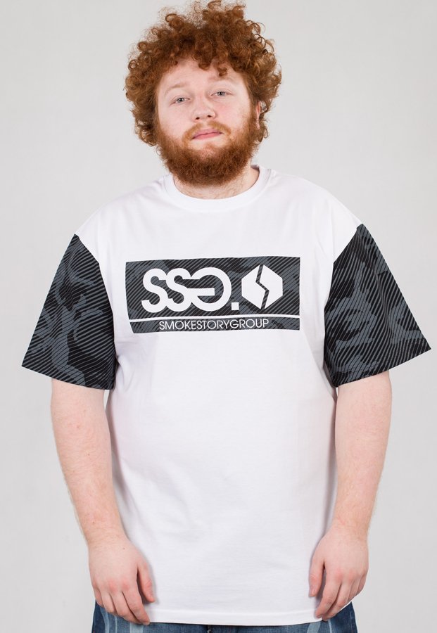 T-shirt SSG Moro Sleeves biały moro czarne