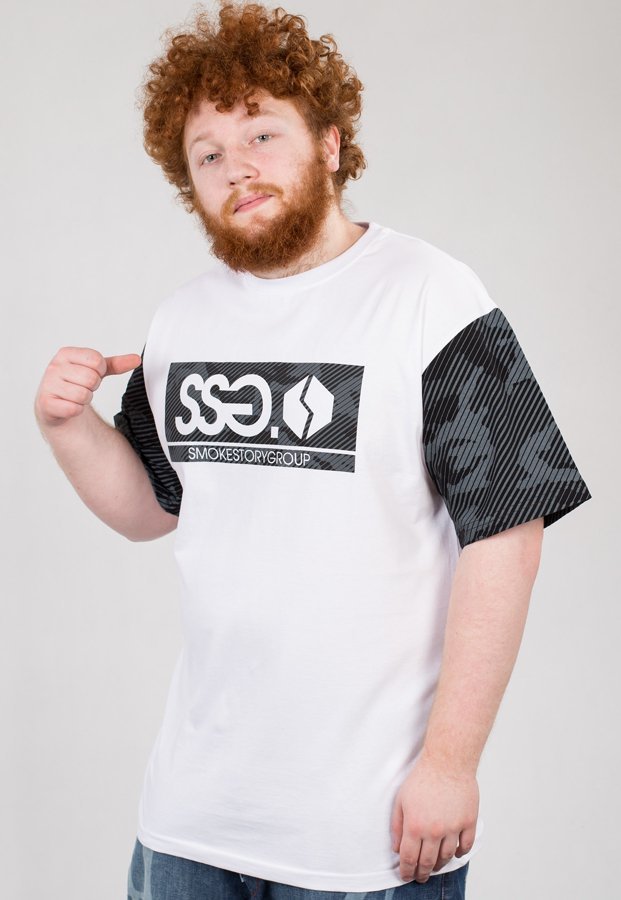T-shirt SSG Moro Sleeves biały moro czarne