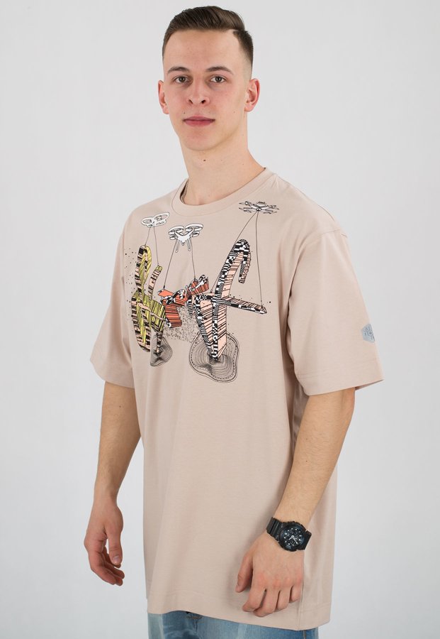 T-shirt Stoprocent Baggy Dron Tag beige