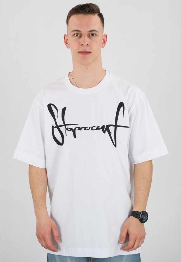 T-shirt Stoprocent Baggy Tag 18 biały
