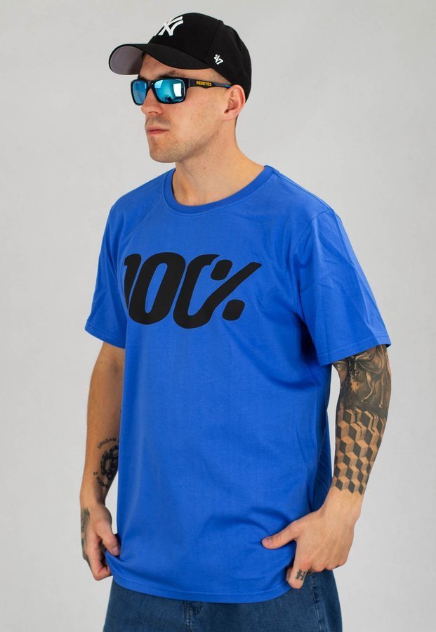 T-shirt Stoprocent Big Sto niebiesko czarny
