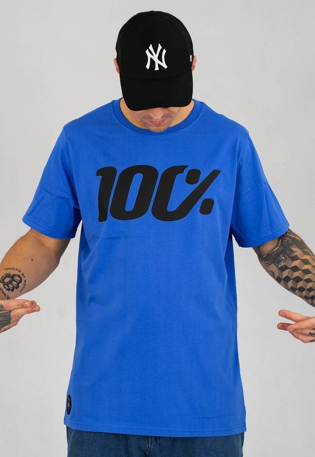 T-shirt Stoprocent Big Sto niebiesko czarny