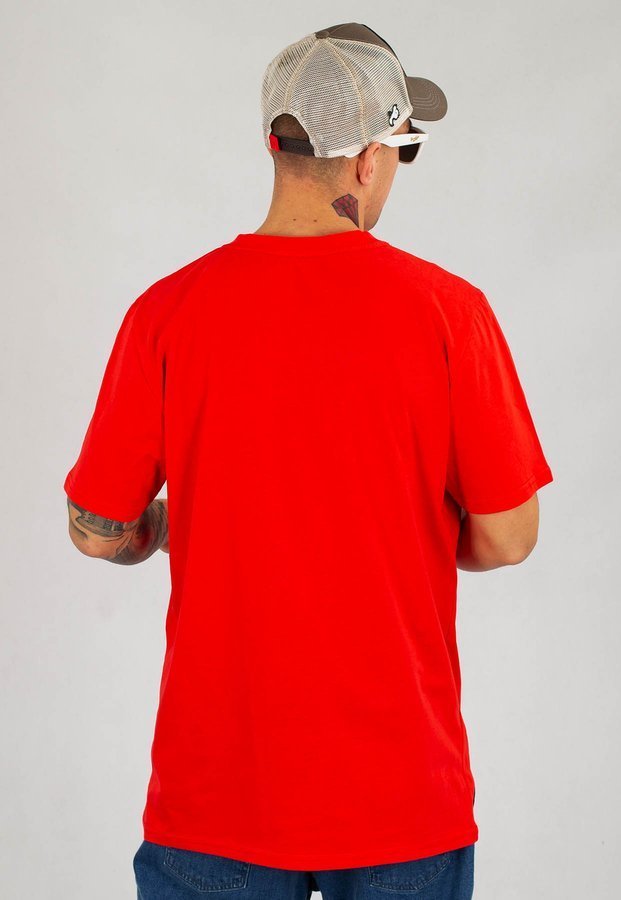 T-shirt Stoprocent Big Tag czerwono biały
