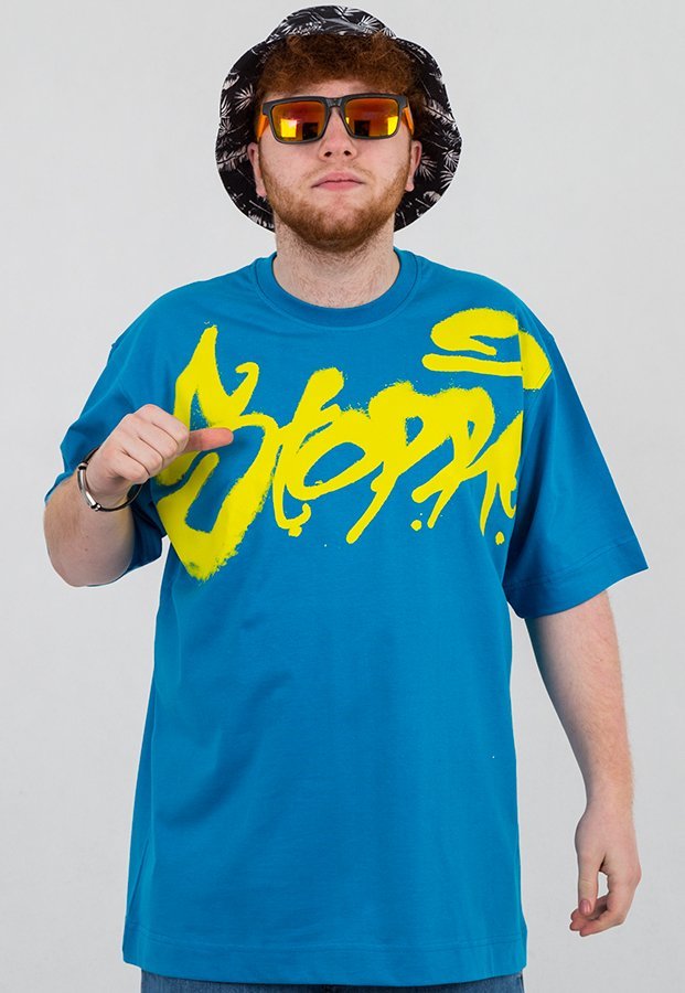 T-shirt Stoprocent Fatcap niebieski