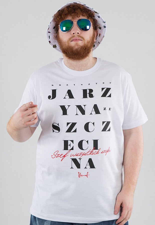 T-shirt Stoprocent Jarzyna biały