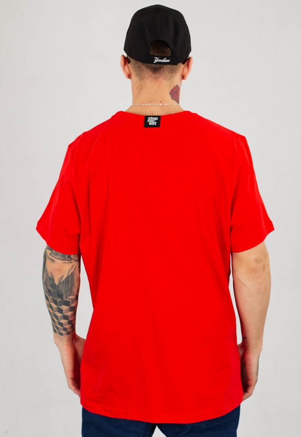 T-shirt Stoprocent Regular 100 czerwony
