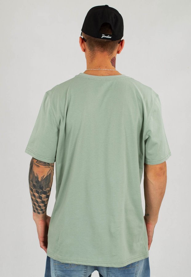 T-shirt Stoprocent Regular Tag szaro zielony