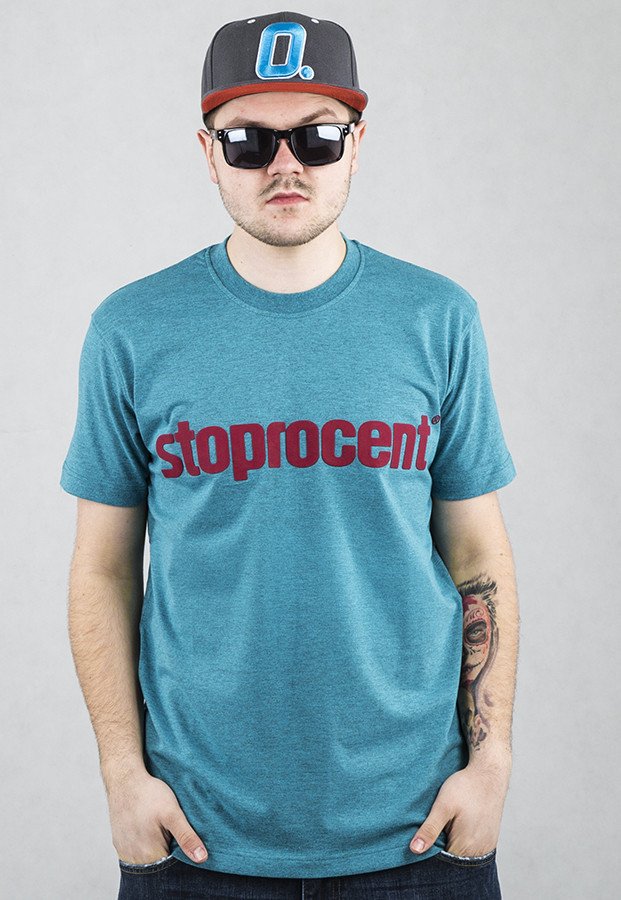T-shirt Stoprocent STPR szaro niebieski